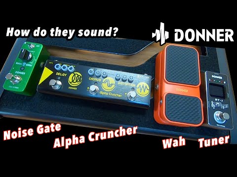 Donner Effects Pedals - Alpha Cruncher - Vowel Wah - DT-1 Tuner - Noise Killer Gate Pedal
