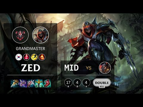 Zed Mid vs Twisted Fate - KR Grandmaster Patch 11.12