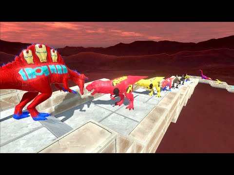 Dinosaurs SPINOSAURUS Ironman DEATH FALL -ANIMAL REVOLT BATTLE SIMULATOR