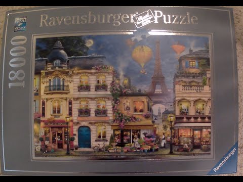 Midnight in Paris 18,000 Piece Puzzle full Time-lapse