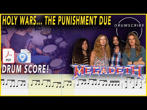 Holy Wars...The Punishment Due - Megadeth | DRUM SCORE Sheet Music | #273 DRUMSCRIBE