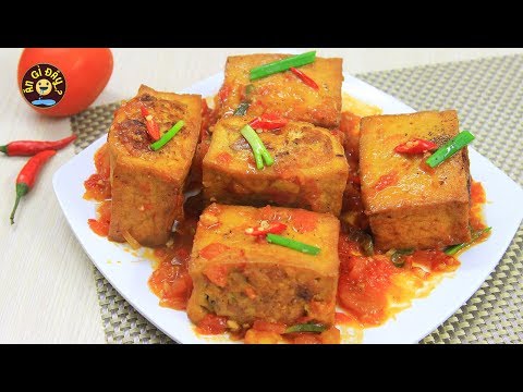 Cách Làm Đậu Hũ Nhồi Thịt Sốt Cà Chua Ngon Tuyệt Cú Mèo / Ăn Gì Đây
