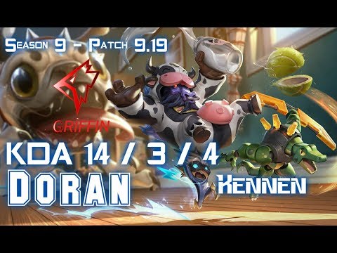 GRF Doran KENNEN vs JAX Top - Patch 9.19 KR Ranked