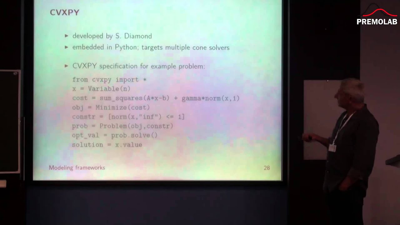 Stephen Boyd. Domain-Specific Languages for Convex Optimization. 13.05.2015