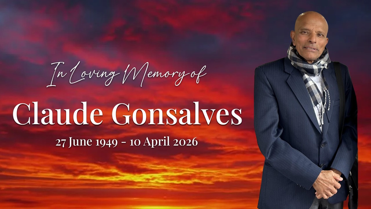 Memorial service livestream thumbnail for Claude Anthony Gonsalves