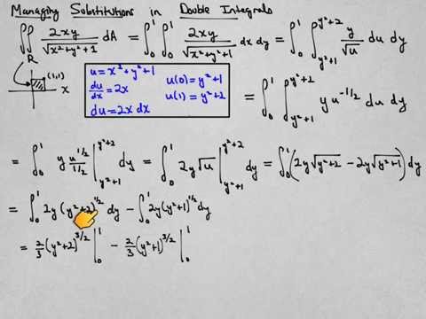 1g. Managing a substitution in a double integral