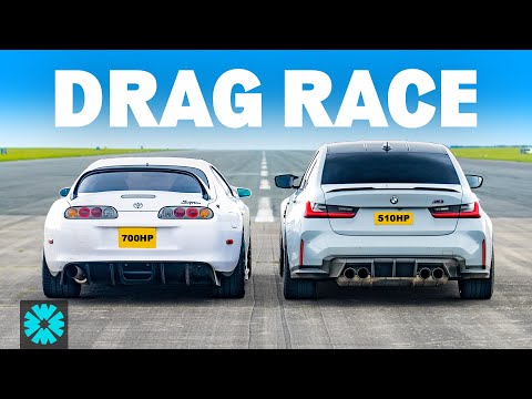 700hp Supra v BMW M3 1/4-mile RACE
