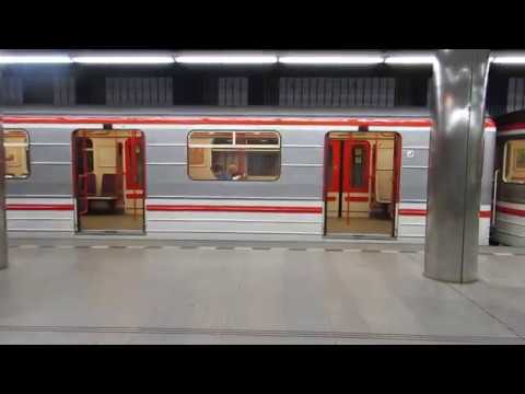 Skalka station - Ride in Prague Metro (Pražské metro) (line A)  - 12.07.2018