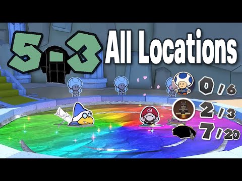 🌠 5-3 Spring of Rainbow - All Toads, Treasures, Holes and Blocks - Paper Mario