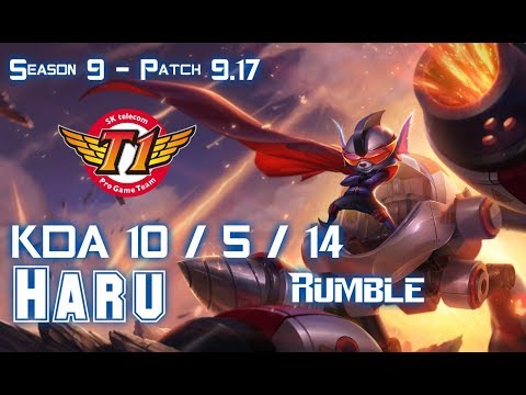 SKT T1 Haru RUMBLE vs GRAGAS Jungle - Patch 9.17 KR Ranked