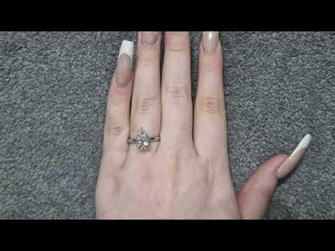 IGI 2.37ct G /VS2 LAB Diamond Pear Shape Solitaire Set In Platinum