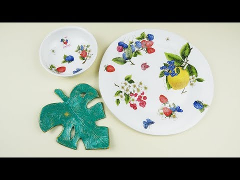 Platillos y cuencos con arcilla de secado al aire