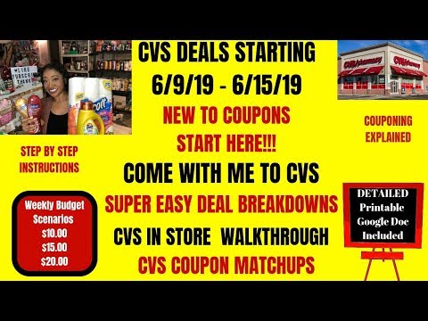 EASY CVS DEALS STARTING 6/9/19~NEW COUPONER COUPON MATCHUPS DEAL BREAKDOWNS~COME WITH ME TO CVS ❤️ Video