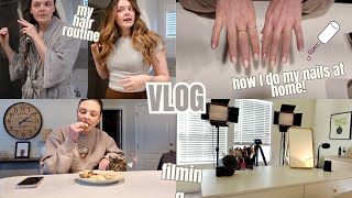 VLOG! My Hair Routine For My Loose Waves, At Home Gel Nails, Day In My Life ✨