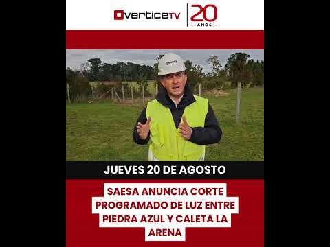 🔴 SAESA ANUNCIA CORTE PROGRAMADO DE ENERGÍA EN PUERTO MONTT PARA ESTE JUEVES 20 DE AGOSTO