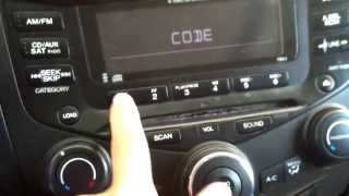 2004 Honda Accord, radio code locked