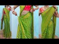 Banarashi Silk Saree Draping In Very Easy Steps Stone Work Silk Saree DRAPING TUTORIAL For Wedding