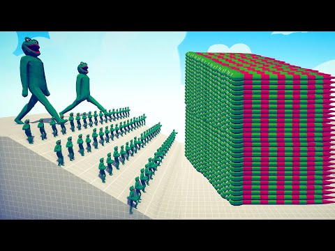 ARMY OF PEPE THE FROG + GIANT vs EVERY GOD - Totally Accurate Battle Simulator TABS