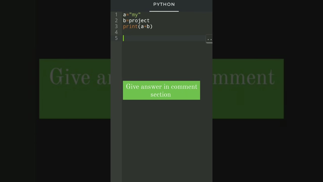 Comment your answer #pythonforbeginners #pythonchallenge #pythontutorial #pythonprogramming