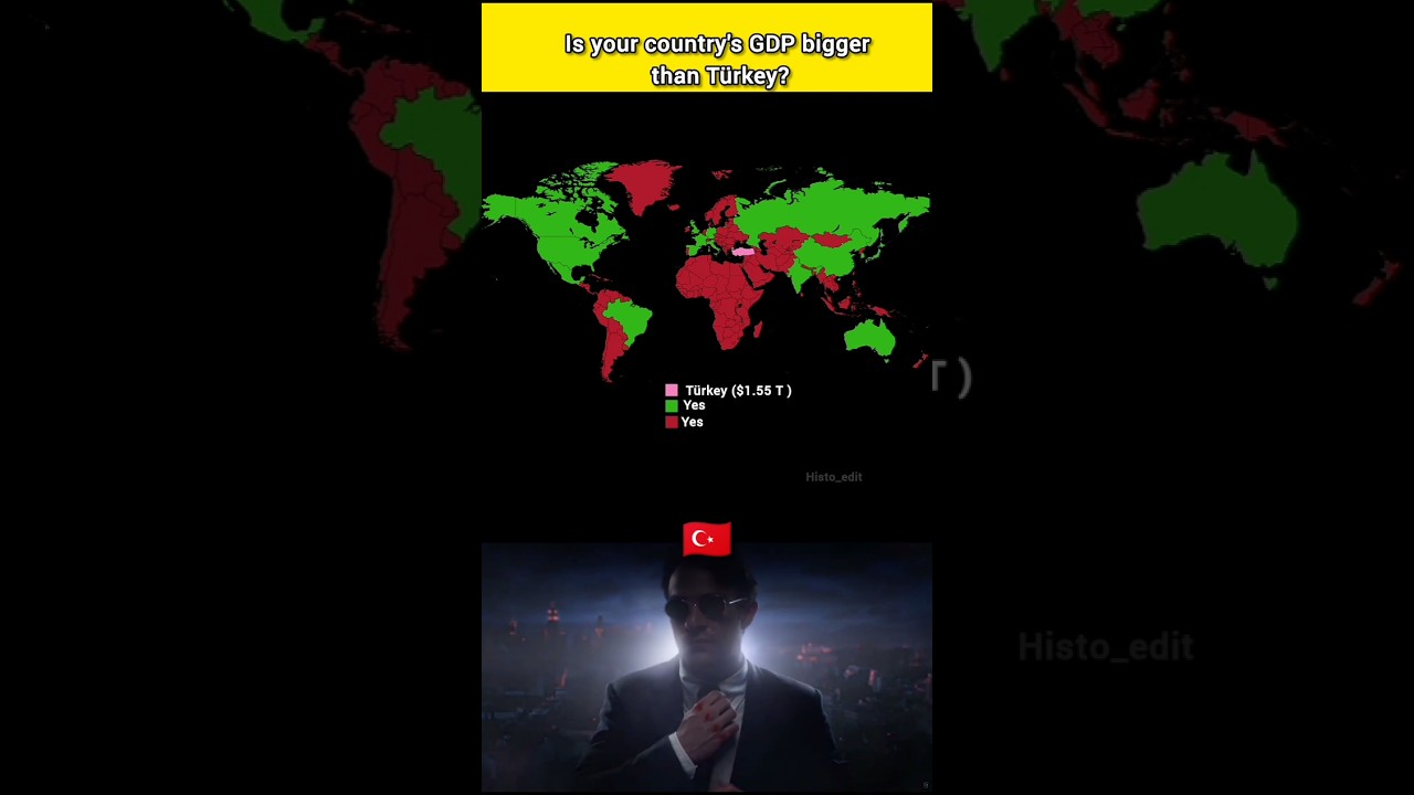 Is your country's GDP bigger than Türkey? #mapping #geography #map #turkey