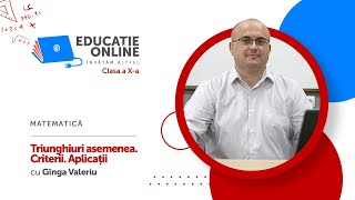 Triunghiuri asemenea. Criterii. Aplicații