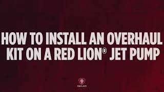 How to Install an Overhaul Kit on a Red Lion Jet Pump