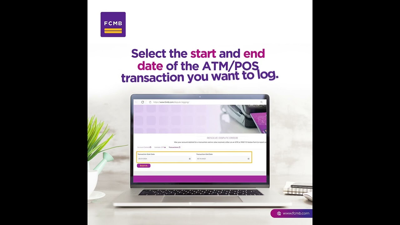 Dispute Resolution via the FCMB Website