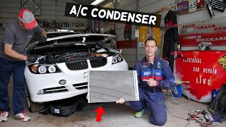 BMW AC CONDENSER REPLACEMENT REMOVAL BMW E90 E91 E92 E93