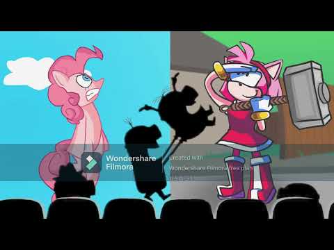 Minions Watching Amy vs Pinkie Pie
