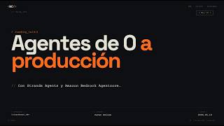 Clase 0 del curso "Agentes de Cero a Producción con Strands Agents y Bedrock AgentCore". Clase de nivelación: qué son los LLMs, embeddings, Transformers y la predicción de tokens. Setup del entorno: Python, cuenta AWS capa gratuita, API key de Duffel, e instalación de Ollama para correr modelos locales.