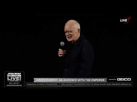 Ian McDiarmid says “Did you ever hear the tragedy of Darth Plagueis The Wise” atStarWarsCelebration