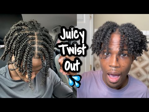 Taking Out Juicy Two Strand Twist After A Month ( Mens...