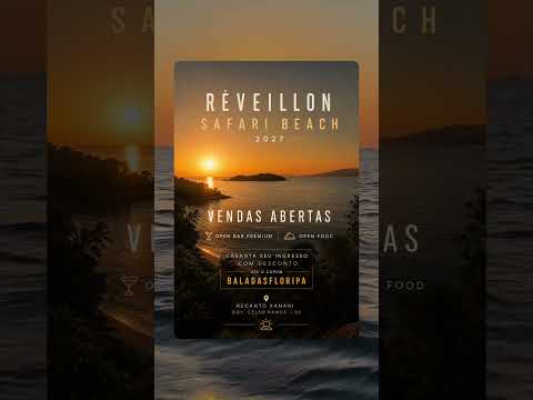 Réveillon Safari Beach 2027 em Governador Celso Ramos SC | Ingressos com Desconto 🌅🥂
