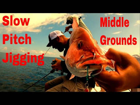 Slow Pitch Jigging | Middle Grounds EP. 2 | Red Grouper Gag Grouper Red Snapper | Offshore Fishing