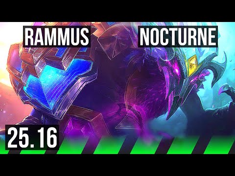 RAMMUS vs NOCTURNE (JGL) | 1100+ games | KR Master | 25.16