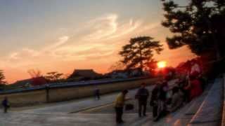 preview picture of video 'HDR Timpelapse  A sunset view of Houryuuji temple at Nara Japan 法隆寺タイムラプス'