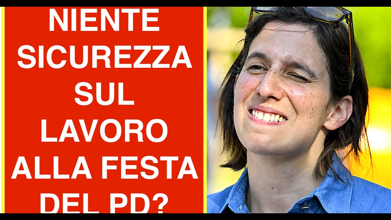 NIENTE SICUREZZA SUL LAVORO ALLA FESTA DEL PD? SICUREZZA SOLO PER GLI ALTRI?
