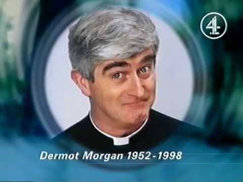 Tribute to Dermot Morgan caption (1998)