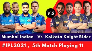 mi vs kkr playing 11 2021 squad