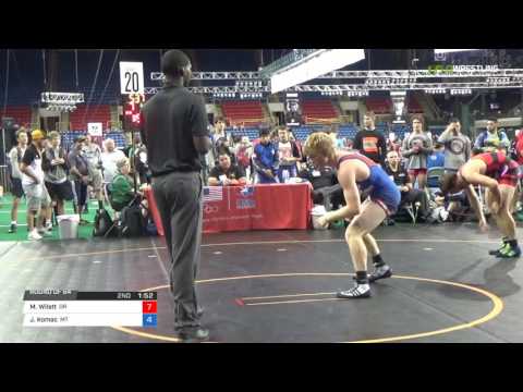 Junior FS 160 Round of 64 - Mitch Wilett (OR) vs. Jordan Komac (MT)