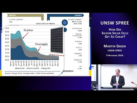 UNSW SPREE 201611-09 Martin Green - How Did Silicon Solar Cells Get So Cheap?