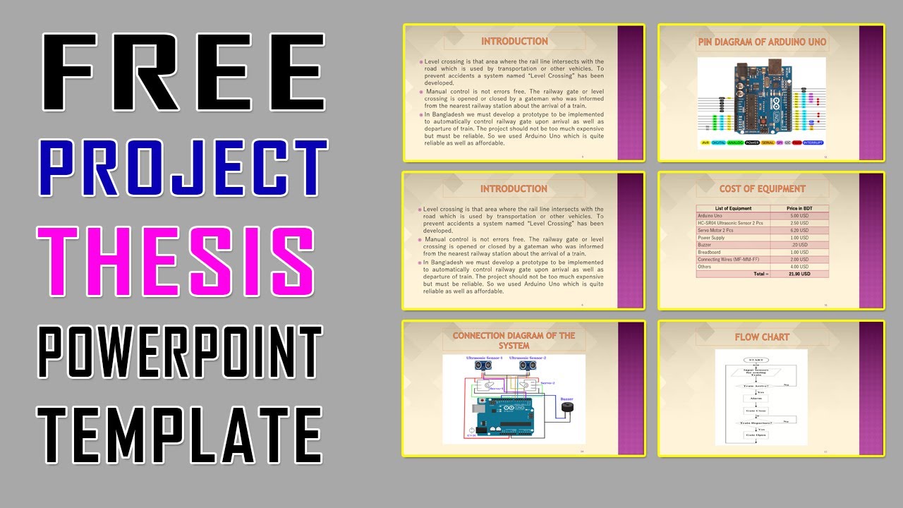 Free Thesis and Project PowerPoint Presentation Template