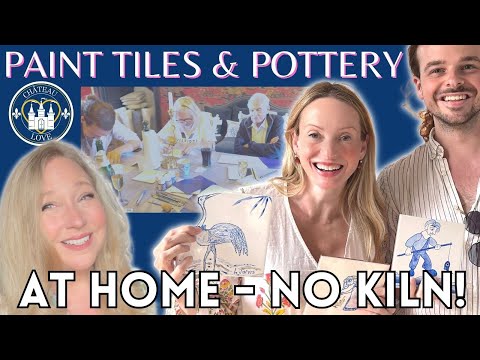 HOW TO Make HAND-PAINTED TILES & POTTERY at HOME (without a KILN)! @TheChateauDiaries