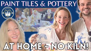HOW TO Make HAND-PAINTED TILES & POTTERY at HOME (without a KILN)! @TheChateauDiaries
