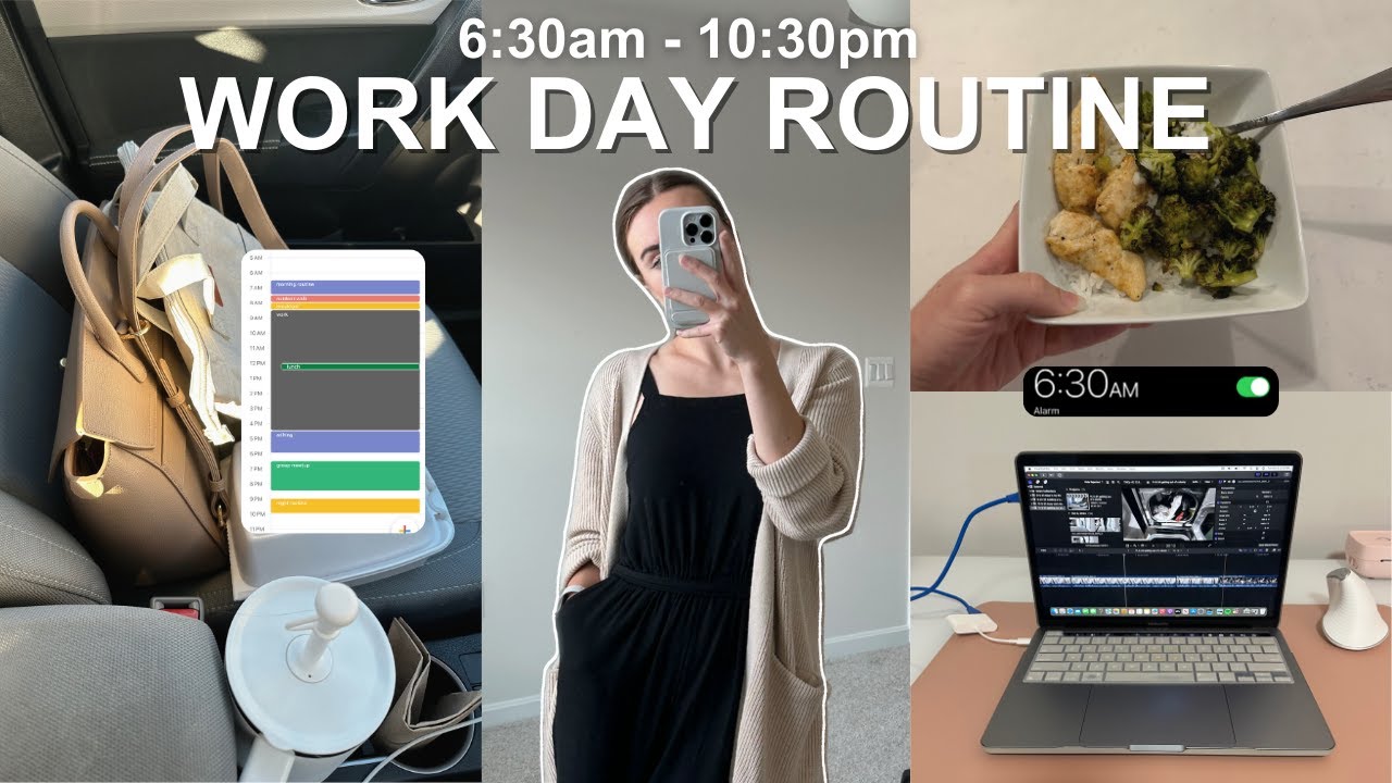MY 9-5 WORK DAY ROUTINE | how I stay consistent with healthy habits and routines