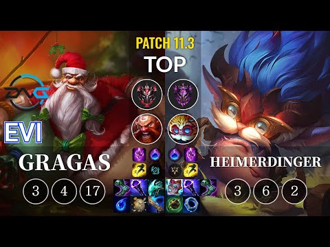 DFM Evi Gragas vs Heimerdinger Top - KR Patch 11.3