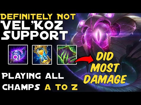 VEL'KOZ SUPPORT but I DID MOST DAMAGE!! - Season 12 - League of Legends