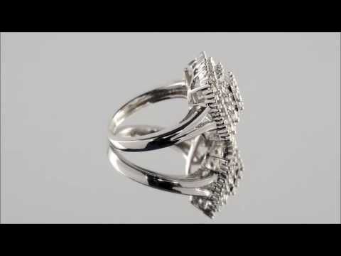 9ct White Gold 1 Carat Diamond Cluster Ring - D6618