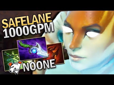 Dota Safelane Naga Siren with 1000 GPM by VP.Noone TI9 Meta