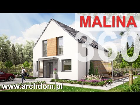 Dom jednorodzinny parterowy z poddaszem Malina – spacer wokół domu I ArchDOM Projekty Domów